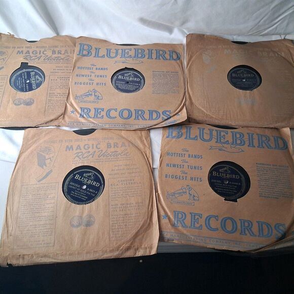 Lot of 5 Vintage Bluebird 78 RPM Records – Glenn Miller, Charlie Barnet, Prairie - Picture 2 of 12